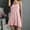 Pink, variant on Aobny Black Elegant Women's Nightgowns Cotton Sleep Dresses Short Sleeveless Crew Neck Womans Tops Cute