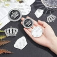 thumbnail image 2 of Paquete de 4 pegatinas redondas planas con el logotipo del coche de la corona de cristal de platino con calcomanías con el logotipo de la corona oso de fresa  Electrónica, 2 of 5