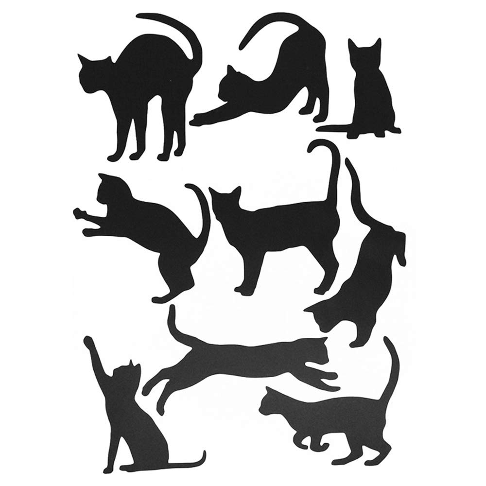 Black Cat Wall Stickers for Kids Cat Wall Decals Bedroom Cat Vinyl Sticker Wall Art Stickers