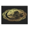 thumbnail image 1 of Psychedelic Cutting Board, Occult Medieval Graphic Art, Decorative Tempered Glass Cutting and Serving Board, Large Size, Yellow and Black, by Ambesonne, 1 of 1