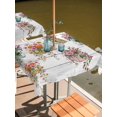 thumbnail image 2 of Outdoor Tablecloth with Umbrella Hole for Patio/Picnic/Party/Camping, Pink Spring Floral Waterproof Table Cloth Square Cover Washable, Wooden Elegant Farmhouse Botanical (54"x 54"), 2 of 8