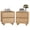 2 drawer set of 2-Natural, variant on YOCWO 6 Drawer Dresser for Bedroom, Mid Century Chest of Drawers with Arc Edge and Round Leg, Wood Storage Large Dresser Organizer for Bedroom Living Room Hallway Closet, Walnut