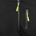 thumbnail image 3 of Justharion Polyester Stylish And Fashionable Patch-work Hooded Sweatshirt Easy To Clean And Flexible | Solid Black M, 3 of 6