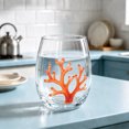 thumbnail image 3 of Stemless Wine Glasses Beach Themed Coastal Decor Drinkware Tumbler Set Cocktail for Home Bar Nautical Kitchen Beach House Entertaining Gift, 3 of 9