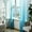 Blue, variant on Bouanq Semi Gradient Sheer Curtain Panels Attached Valance on for Living Room, Dining Room, Bedroom or Kitchen Classic English Design