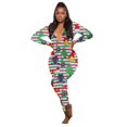 thumbnail image 3 of Mono con estampado de diseño navideño para mujer, pijama Sexy con cuello en V profundo, mono Sexy para chicas adolescentes, camisón para adultos, 3 of 4