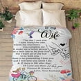 thumbnail image 4 of to My Wife Blanket, Best Gift for Your Life Partner with Quotes, Gift for Wife, Valentine's Day Gifts, Birthday Gift, for Wife, Supersoft and Cozy Blanket (60" X 80") (BK4142NC), 4 of 5