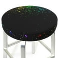 thumbnail image 3 of Picia Night Rainbow Sparkles Pattern Round Stool Covers Comfy Seat Covers Stretch Removable Washable Chair Slipcover Round Bar Chair Cushion Cover-12 inch, 3 of 7