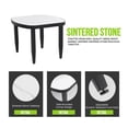 thumbnail image 6 of 3PC Outdoor Aluminum Patio Furniture,Modern Fully Weld Swivel Lounge Chair Chat Set,Sunbrella Cushions,Elegance Arc 23.6'' Side Table with Greek White Marble-Inspired Sintered Stone Top, 6 of 14