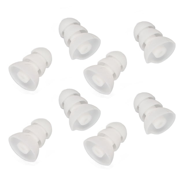 Earplug 8pcs Ear Tips 3 Layer Soft Silicone Replacement BTE ITE Pocket Earplug Domes