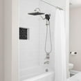 thumbnail image 5 of 13 Inch Rainfall Shower Head with Multi-Function Handheld Sprayer Combo, 3-Way Metal Extended Diverter with Holder and Metal Adjustable Curved Shower Extension Arm, Extra Long Hose Brushed Nickel, 5 of 14