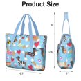 thumbnail image 3 of Tote Bag for Women - Colorful Funny Dachshund Shoulder Bag - Large Utility Work Duffle Bag with Zipper Handbag for Travel, Work, Sprots, 3 of 5
