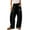 Black, variant on qolati Womens Baggy Wide Leg Pants Casual Summer Yoga Sweatpants Color Block Y2k Trendy Drawstring Waist Lounge Pants with Pockets
