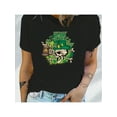 thumbnail image 2 of St. Patrick's Day Women's Single Side Printed Short Sleeve T-Shirt Round Neck Summer Fashion Solid Basic T-Shirt Tops Casual Summer Shirts, 2 of 8
