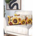 thumbnail image 2 of Sunflower Pillow Covers King Size, Farmhouse Rose Floral Vintage Butterfly Soft Bed Throw Pillowcases Breathable Cooling Long Lumbar Body Pillow Sham Cover for Bed Sofa 20''x40'', 2 of 7