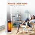 thumbnail image 7 of Space Heaters for Indoor Use Electric Oscillation Portable Electric Space Heater Ceramic Heater with Thermostat Fast Heating Ultra Quiet Small Space Heater for Office Home Room White, 7 of 7