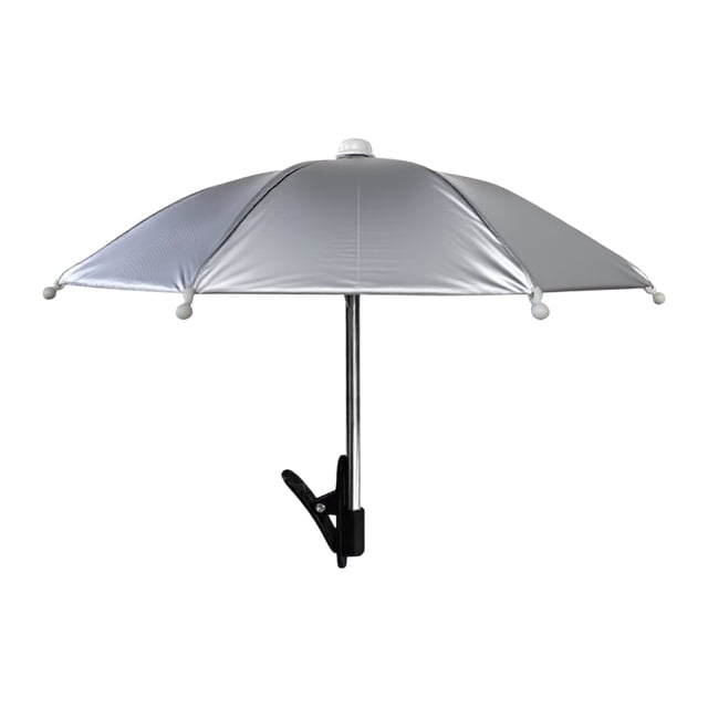 Phone Umbrella - Clip-On Sun and Rain Shield for Mobile Devices | Adjustable Anti Reflective Waterproof Mini Umbrella for Outdoor Travel Beach Pool Car Photography Protection