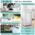 thumbnail image 3 of Ourlova 3-In-1 Portable Air Conditioner 9200 BTUs (14,000BTU ASHRAE) Quiet AC Unit with Window Kit, 3 of 10