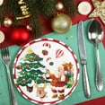 thumbnail image 6 of Zawou 9 Inch Disposable Christmas Paper Plates - Painted Waterproof Oil-Resistant Thickened Sturdy Pulp Plates for Holiday Parties and Desserts, 6 of 6