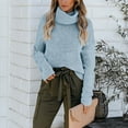 thumbnail image 3 of 2026 ! JINMGG 2026 Fall Winter Plus Size Sweaters for Women, and Winter Women's Casual Turtleneck Pullover Blouse Knitting Backless Long Sleeve Solid Tops Sweaters, 3 of 7