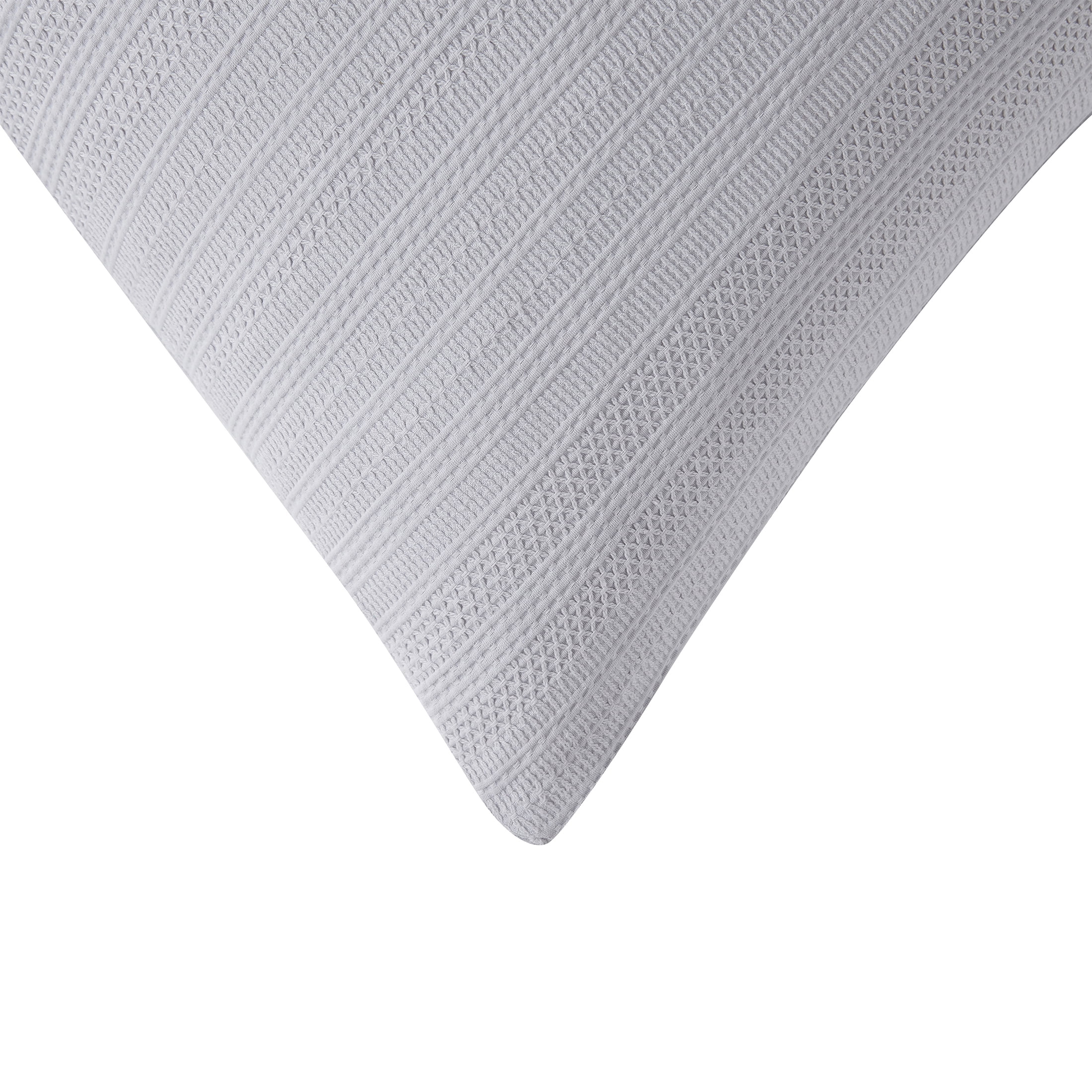 Better Homes and Gardens Standard Cotton Waffle Weave Pillow Sham, Grey, 2 Pack