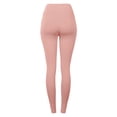 thumbnail image 3 of A2Y Women's Cotton Full Length Waistband High Waist Knit Leggings Mauve M, 3 of 5