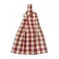 thumbnail image 1 of Mr. MJs Trading AG-36251 Hanging & Tie Button Towel, Burgundy Check, 1 of 1