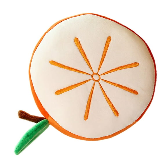 Soimiss Orange Simulation Fruit Throw Pillow Plush Soft Back Cushion for Home Sofa Use