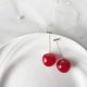 thumbnail image 1 of Nuevos bonitos pendientes de cereza roja de simulación, gran oferta de resina dulce para mujer, chica, estudiante, fruta, 1 par de pendientes de regalo, 1 of 2