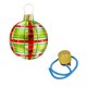 thumbnail image 5 of Gran bola inflable navideña de PVC de 20 pulgadas para exteriores, decoración navideña divertida Cuadrícula verde roja, 5 of 9