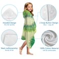 thumbnail image 7 of Green Tie Dye Pattern Hooded Bath Towel，50"x30" for Ages 3 To 12 Kids, Quick Dry Lightweight Soft Microfiber Hood Beach Towel Cover Up for Kids, 7 of 7