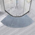 thumbnail image 1 of Alfombra de baño con base antideslizante, alfombra de baño curva de microfibra gris ideal para suelos con calefacción, suave y cómoda, adecuada para zonas de ducha y esquinas, 1 of 5