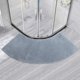 thumbnail image 1 of Alfombra de baño, alfombra de ducha redondeada de cuarto pequeño, microfibra, súper absorbente, antideslizante, cómoda alfombra de baño, mampara de bañera (gris), 1 of 5