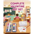 thumbnail image 5 of Valentine’s Day Mini Watercolor Paint Sets, Heart Shaped Water Color Valentines Set, Washable Mini Water Color Paint with 8/16 colors, Valentines Classroom Gifts Party Favors for Kids(12 Color-6PCS), 5 of 9