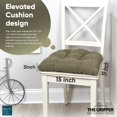 thumbnail image 4 of Klear Vu Tyson Universel Rembourré Coussin de Chaise Ultra Confortable, Set de 2 Coussins, Vert, 4 of 4