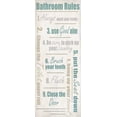 thumbnail image 2 of Allen, Kimberly 12x24 Black Ornate Wood Framed with Double Matting Museum Art Print Titled - Bathroom Rules, 2 of 4