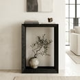 thumbnail image 2 of Evelyn&Zoe Modern Farmhouse 22" Wide Black Grain Console Table, 2 of 7