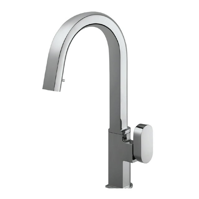 Houzer AZUPD-968-PC Azura Hidden Pull Down Kitchen Faucet, Polished Chrome