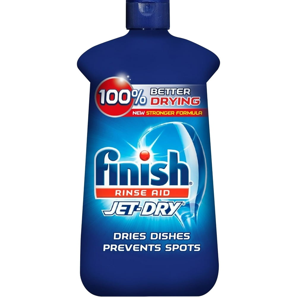 Finish, RAC78826CT, Large JetDry Rinse Aid, 6 / Carton, Blue Walmart
