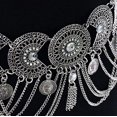 thumbnail image 4 of Cadena de cintura vintage Cadena de cuerpo de cristal de diamantes de imitación tallado hueco, 4 of 5