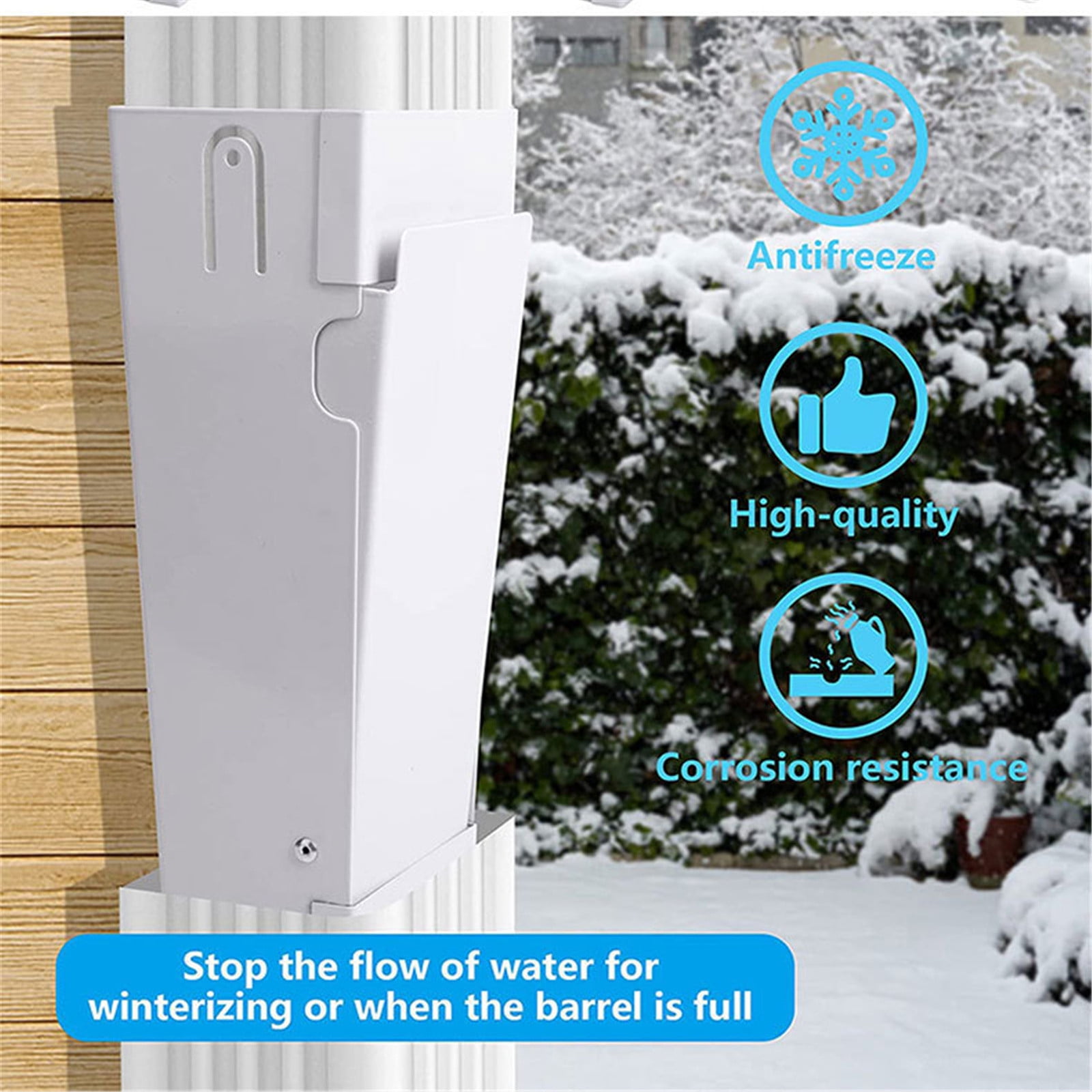EBaokuup Rainwater Collection System Downspout Diverter Stainless Steel Rain Barrel Diverter Kit Eco-Friendly Rainwater Catching System for Home Garden Tools and Improvement