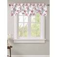 thumbnail image 2 of Tie Up Valance Curtain for Kitchen,Retro Red Flower on White Rod Pocket Short Curtains Adjustable Tie-Up Shade Valances,Country Watercolor Floral Window Treatment for Bathroom Living Room Bedroom, 2 of 8