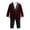 Wine, variant on TIREOW Boys Formal Suit 4 Piece Set Long Sleeve Velvet Jacket White Shirt Pants and Bow Tie Set Kids Classic Wedding Performance Outfit
