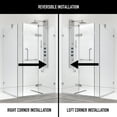 thumbnail image 4 of VIGO Monteray 30 in. L x 38 in. W x 73 in. H Frameless Hinged Rectangle Shower Enclosure in Brushed Nickel with Clear Glass, 4 of 12