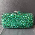 thumbnail image 2 of Bolso de fiesta de cristal para mujer, novedad de 2024, de diseñador, de marca de lujo, con diamantes de imitación, para el día a día, de color azul y verde, 2 of 5