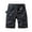 Black, variant on Cargo Casual Twill Lightweight Stripe Shorts for Men Summer Half Shorts Athletic Outdoor Combat Shorts with Pockets