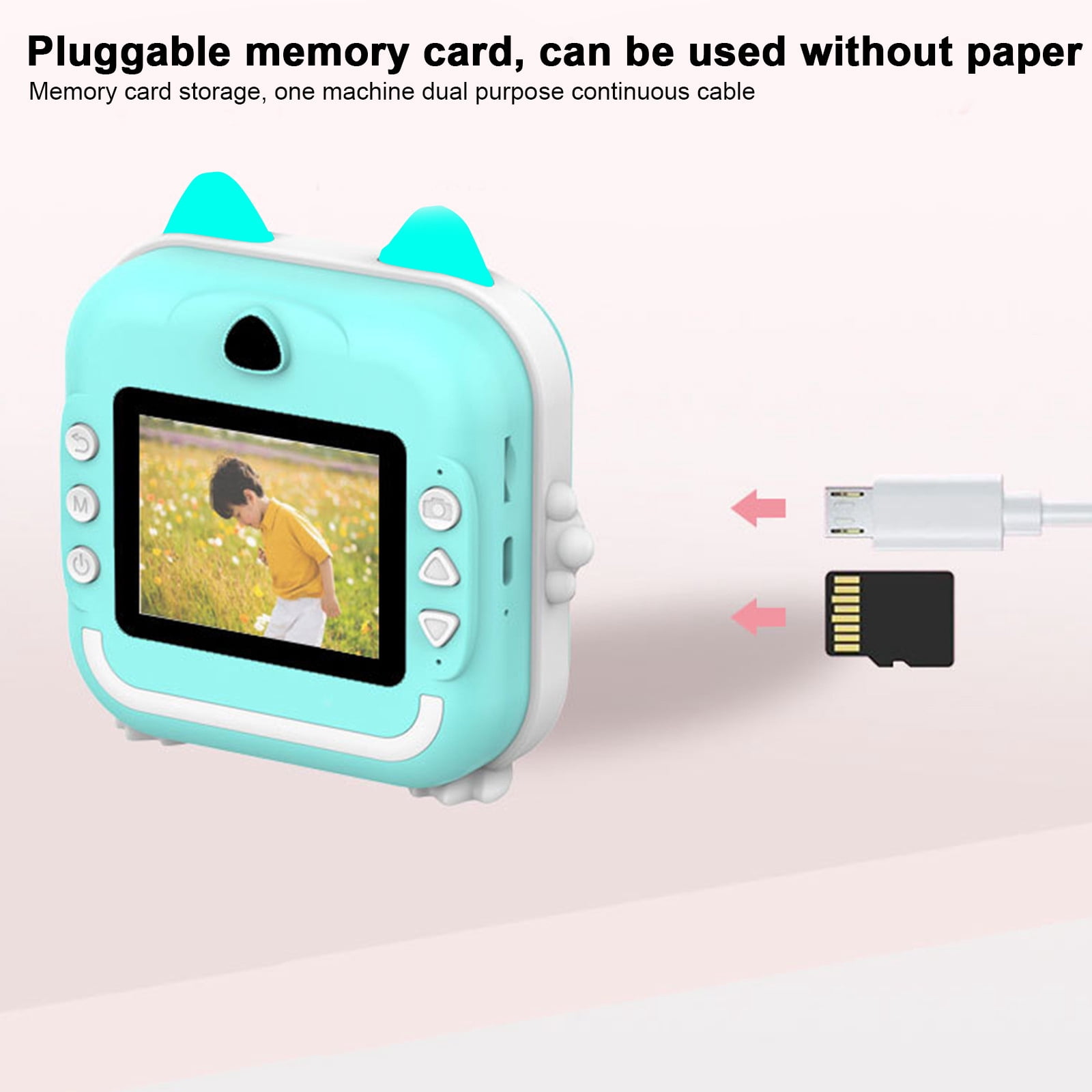 Tarmeek Instant Print Camera for Kids, 1080P HD Digital Camera with Inkless Thermal Printing, 12MP Dual Camera, Portable Photo Camera with Rotatable Lens, Compact Mini Camera for Teens (Blue)