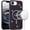 Purple, variant on For iPhone 16e/17e Case Magnetic Circle Full Bling Dazzle Cover + Tempered Glass