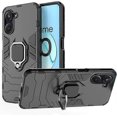 thumbnail image 1 of Realme 10 4G Protective Case with 360 Rotating Stand [5x Military-Grade Drop Protection] PC + TPU Bumper Case, Black, 1 of 5