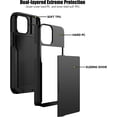 thumbnail image 3 of for iPhone 12 Mini Case with Card Holder Heavy Duty Protective Dual Layer Shockproof Hidden Card Slot Slim Wallet Case for iPhone 12 Mini for Men&Women(Black), 3 of 13